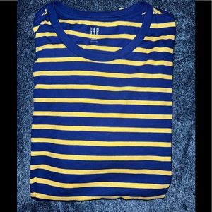 Gap yellow and blue stripped casual Tshirt XL